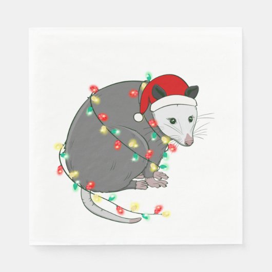 santa claus opossum servet (Voorkant)