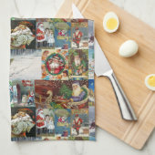 Santa Claus  Oude Wereld illustraties Theedoek (Quarter Fold)