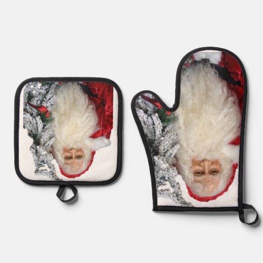 Santa Claus Ovenwant & Pannenlap Set (Voorkant)