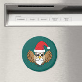 Santa Claus Owl Magneet (Insitu (Vaatwasser))