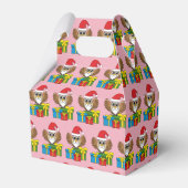 Santa Claus Owl met Cadeaus Bedankdoosjes (Achterkant)