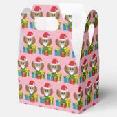 Santa Claus Owl met Cadeaus Bedankdoosjes (Geopend)