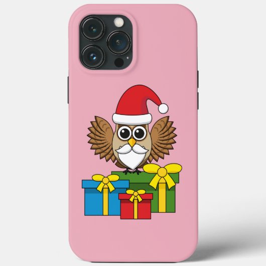 Santa Claus Owl met Cadeaus Case-Mate iPhone Case (Achterkant)