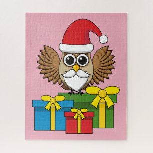 Santa Claus Owl met Cadeaus Legpuzzel