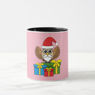 Santa Claus Owl met Cadeaus Mok