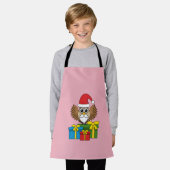Santa Claus Owl met Cadeaus Schort (Gedragen)