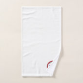 Santa Claus Owl met een sjaal en een blauw oor Bad Handdoek (Handdoek)