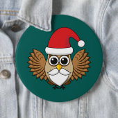 Santa Claus Owl Ronde Button 6,0 Cm (In situ)