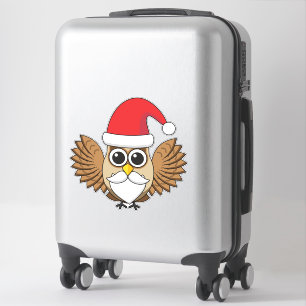 Santa Claus Owl Sticker
