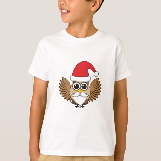 Santa Claus Owl T-shirt (Voorkant)