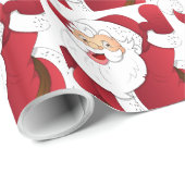 Santa Claus pakpapier. Cadeaupapier (Rol Hoek)