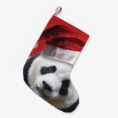 Santa Claus Panda Beer Kleine Kerstsok (Voorkant (Hangend))
