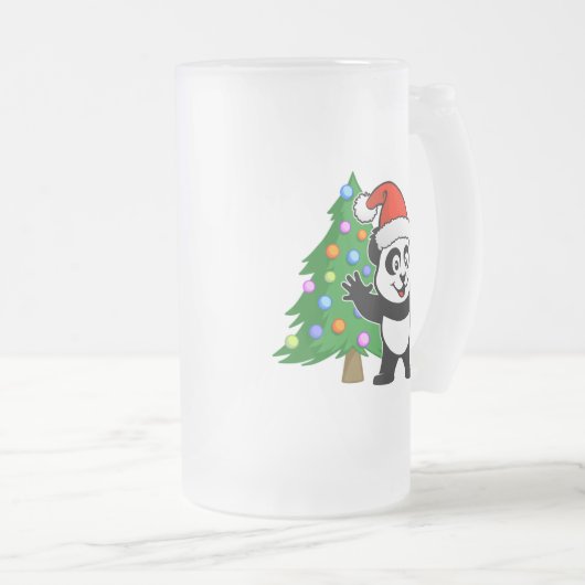 Santa Claus Panda Matglas Bierpul (Voorkant rechts)