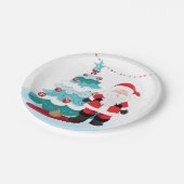 Santa Claus Papieren Bordje (Gekanteld)