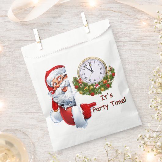 Santa Claus Party Time Bedankzakje (Geknipt)