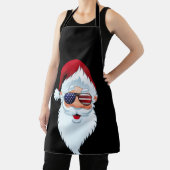 Santa Claus Patriotic USA Sunbribribribril Kerstmi Schort (Insitu)