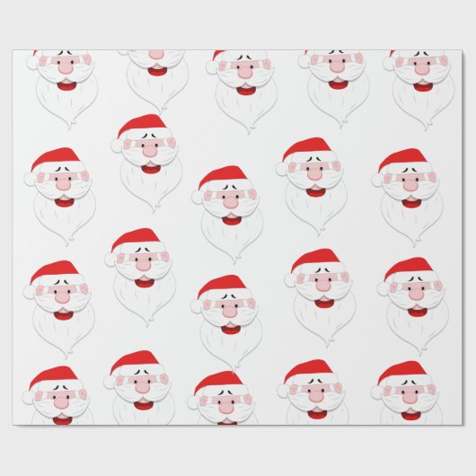 Santa Claus Pattern Cadeaupapier (Vlak)