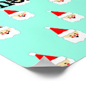 santa claus pattern mid century christmas poster (Hoek)
