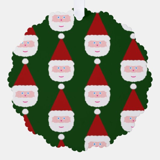 Santa Claus Pattern Ornament Kaart (Voorkant)