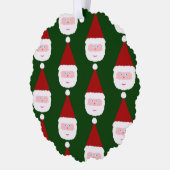 Santa Claus Pattern Ornament Kaart (Links)