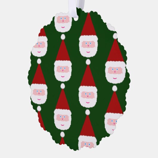 Santa Claus Pattern Ornament Kaart (Links)