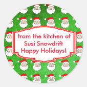 Santa Claus Pattern  vakantie Stickers (Voorkant)