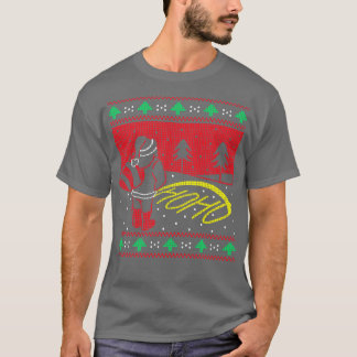 Santa Claus Peeing Ho Ho Funny Ugly kerstSwea T-shirt