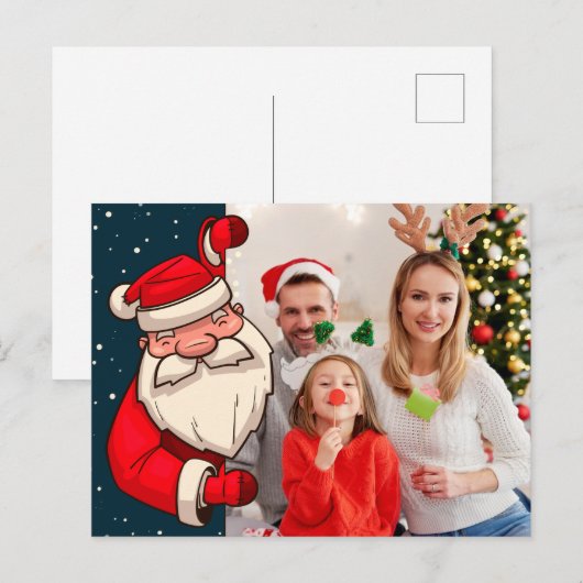 Santa Claus Peking Kerstkerst Briefkaart (Voorkant / Achterkant)