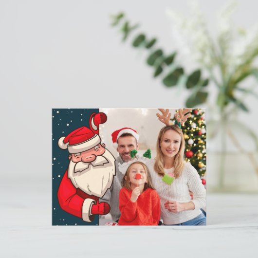 Santa Claus Peking Kerstkerst Briefkaart (Staand voorkant)