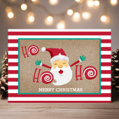 Santa Claus Peppermint Persoonlijke Kerstmis Briefkaart