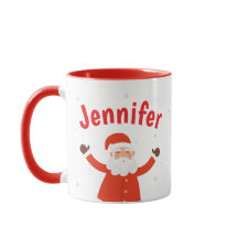 Santa Claus Personaliseer Christmas Coffee Mok