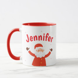 Santa Claus Personaliseer Christmas Coffee Mok