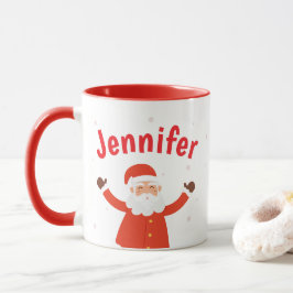 Santa Claus Personaliseer Christmas Coffee Mok