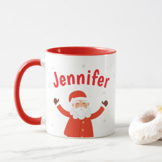 Santa Claus Personaliseer Christmas Coffee Mok