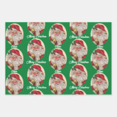 Santa Claus Personaliseer de naam van het kind Ker Inpakpapier Vel (Voorkant)