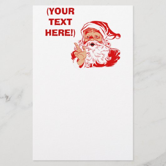 Santa Claus personaliseren Briefpapier (Voorkant)