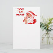 Santa Claus personaliseren Briefpapier (Staand voorkant)