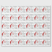 Santa Claus personaliseren Cadeaupapier (Vlak)