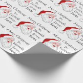 Santa Claus personaliseren Cadeaupapier (Hoek)
