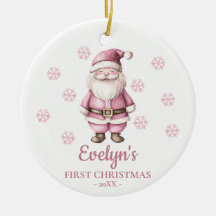 Santa Claus Personalized Girl's First Christmas