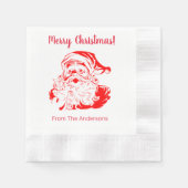 Santa Claus Persoonlijk kerstpapier Napkins Servet (Voorkant)