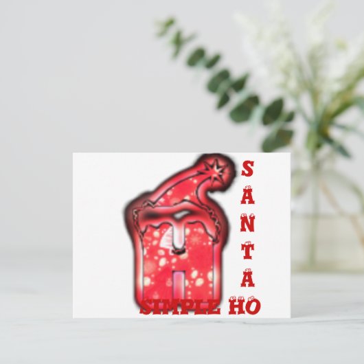 Santa Claus Pet Merry Kerstmis - Product aanpassen Feestdagenkaart (Staand voorkant)