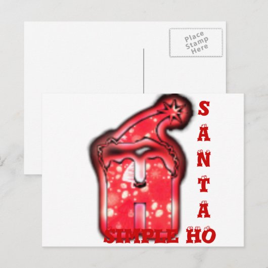 Santa Claus Pet Merry Kerstmis - Product aanpassen Feestdagenkaart (Voorkant / Achterkant)