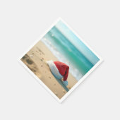 Santa Claus Pet op een tropisch strand Servet (Hoek)