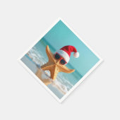 Santa Claus Pet op een zeester Servet (Hoek)