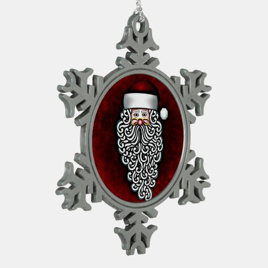 santa claus pewter ornament (Links)