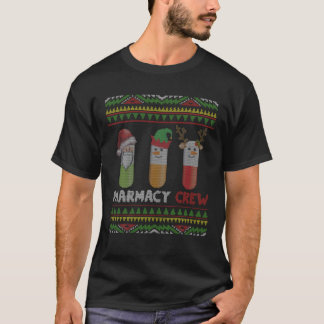 Santa Claus Pharmacy Crew Kerstmis Snowman T-shirt