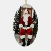 Santa Claus Photo Holiday Tree Ornaments Keramisch Ornament (Rechts)