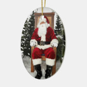 Santa Claus Photo Holiday Tree Ornaments Keramisch Ornament (Links)