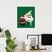 Santa Claus Pianist Poster (Thuiskantoor)